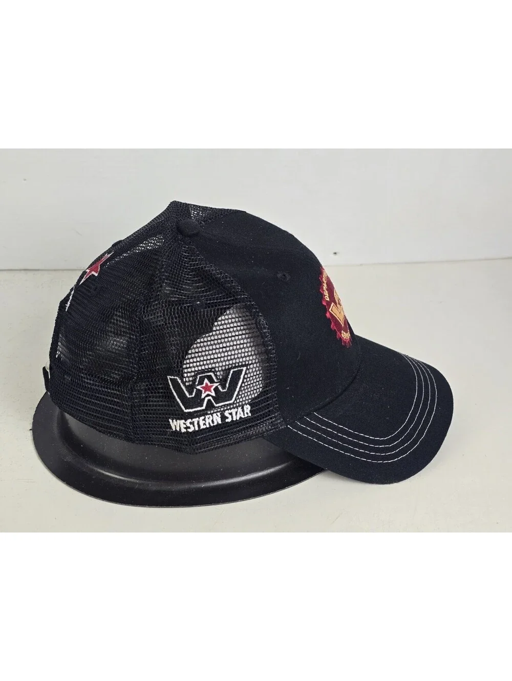 Western Star Trucks Mesh Hat Cap Strapback Black Adjustable Bluetec New